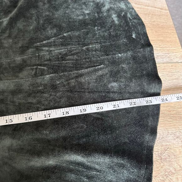 Theory Slim Turtleneck Velour Tank Dark Holly Green Small - Picture 11 of 11